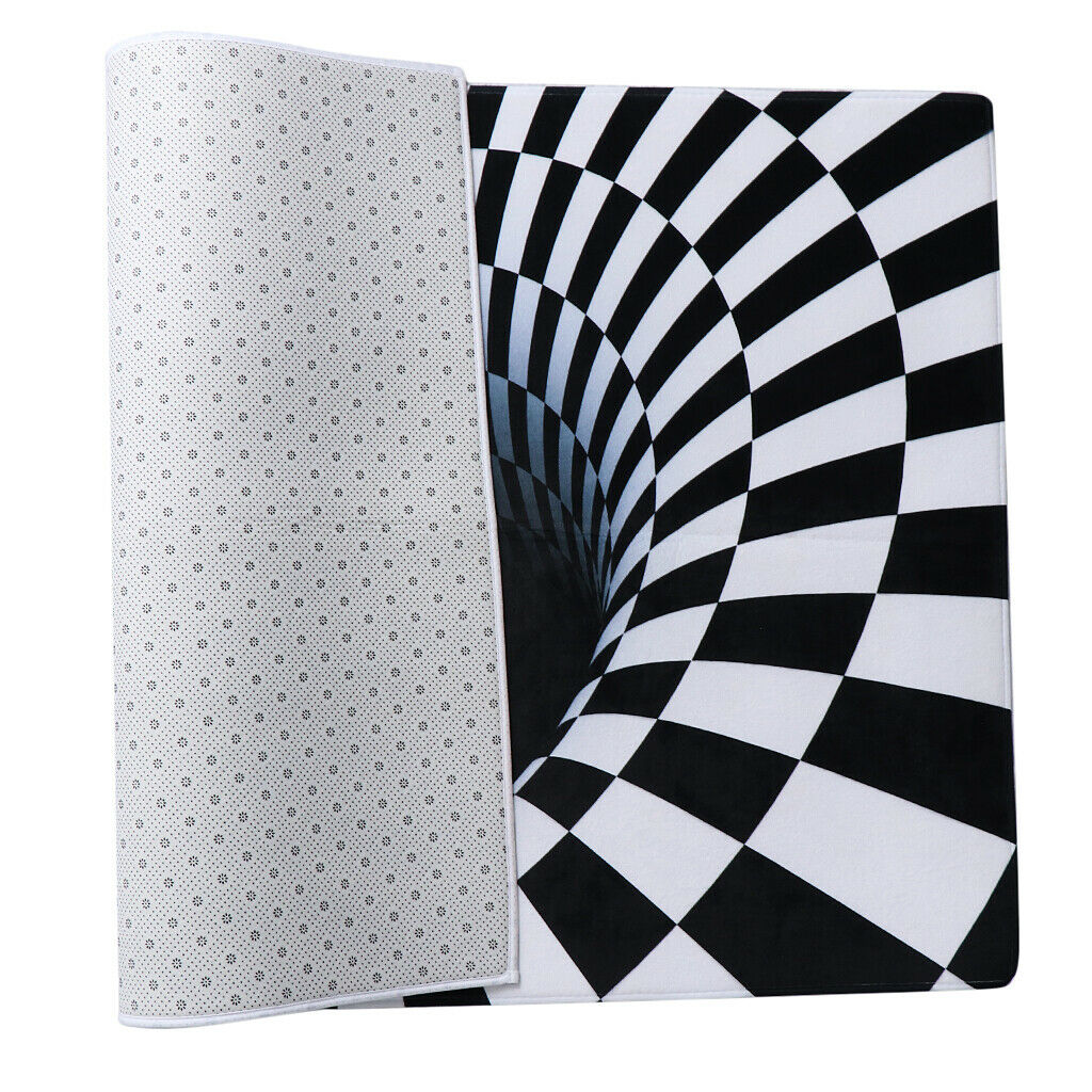 Black &White Floor Rug Mat Area Rugs Carpet 150 x 100cm/59 x 39.4