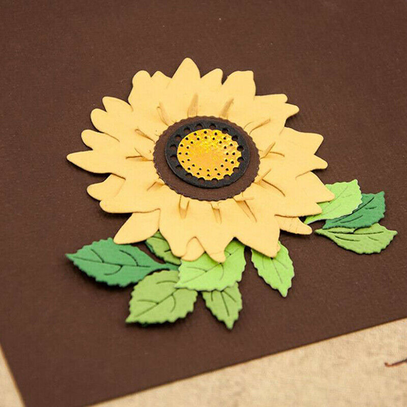 New 8.5*5.8cm Sunflower Metal Cut Die Stencils Template For DIY Scrapbook.l8
