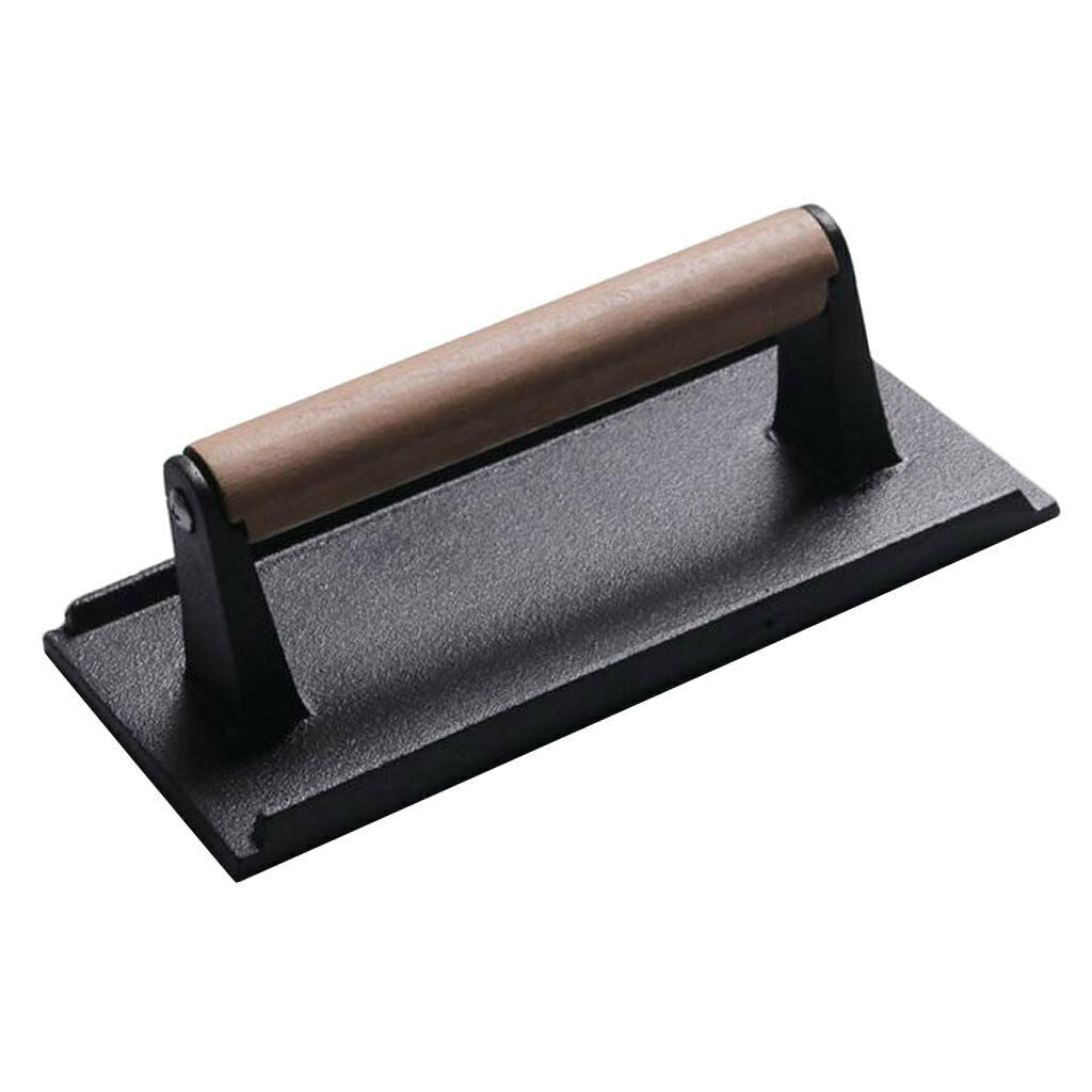 Cast Iron Bacon Press Meat Grill Press Kitchenware Patty Maker for Pan Oven