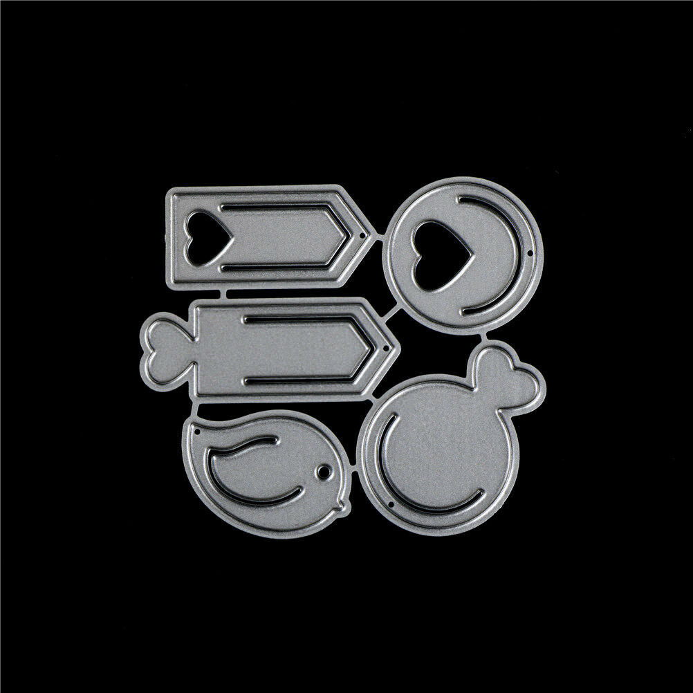 Love Geometry Label Metal Cutting Die For DIY Scrapbooking Album Paper Car.l8