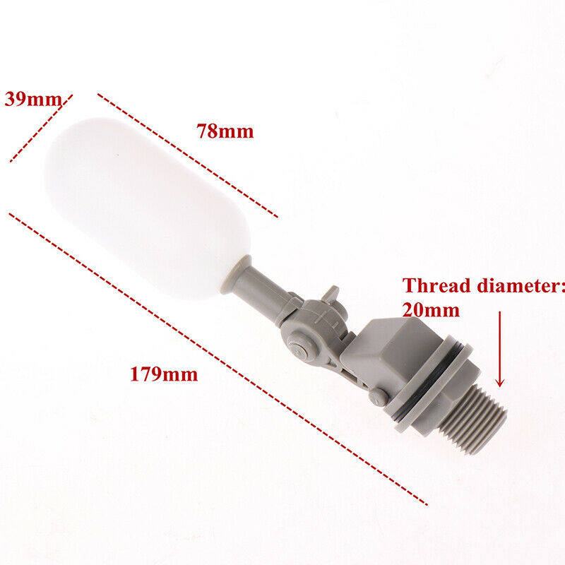 Plastic Water Float Ball Valve Shut Off 20mm 3/4 Inch For Automatic Val.l8