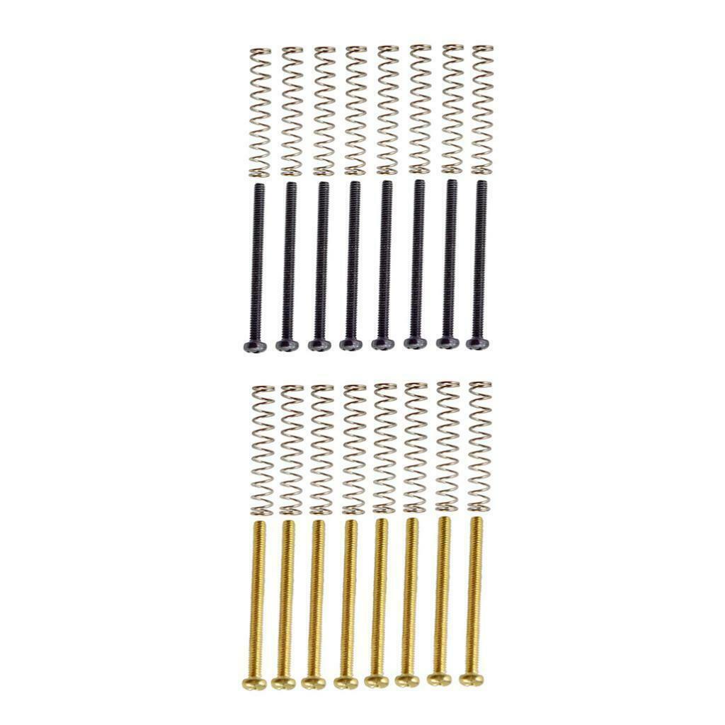 16pcs Double Coil Humbucker Pickup Frame Screws&Springs for Electric Guitar