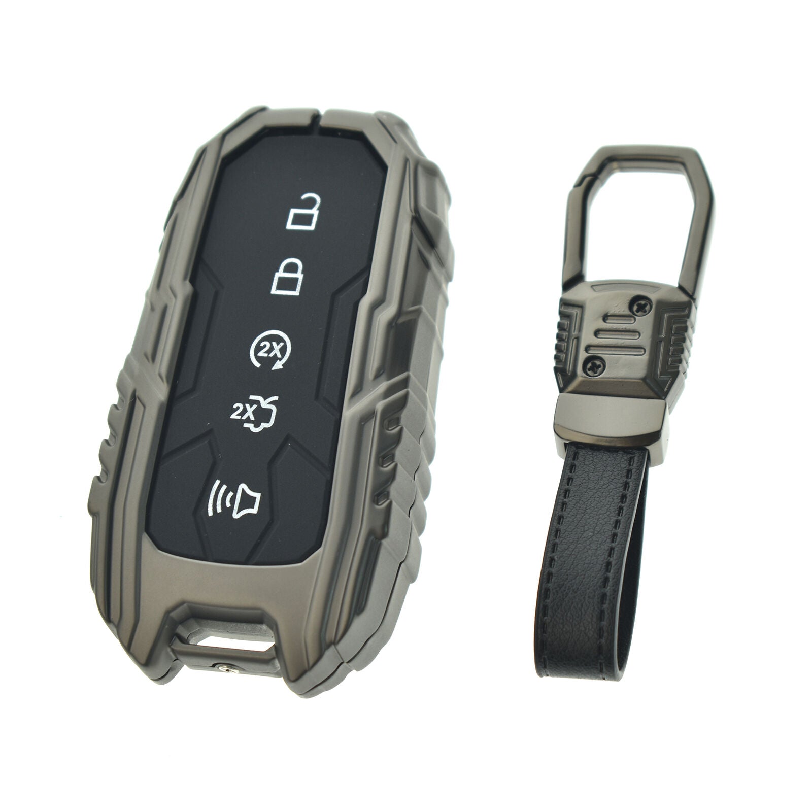Zinc Alloy Car Key Fob Cover Case Bag For Ford Explorer F-150 Edge Remote Holder
