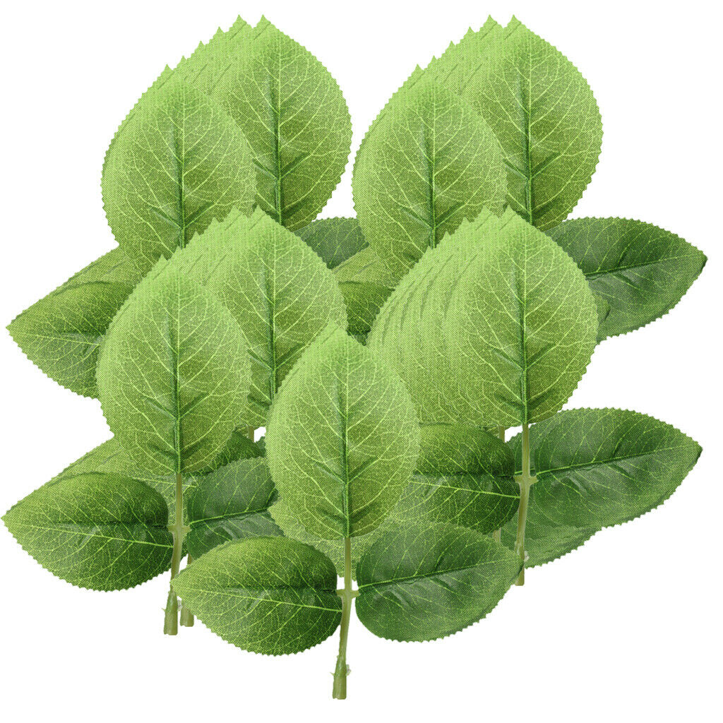 50 pieces artificial flowers leaves foliage for wedding decorations