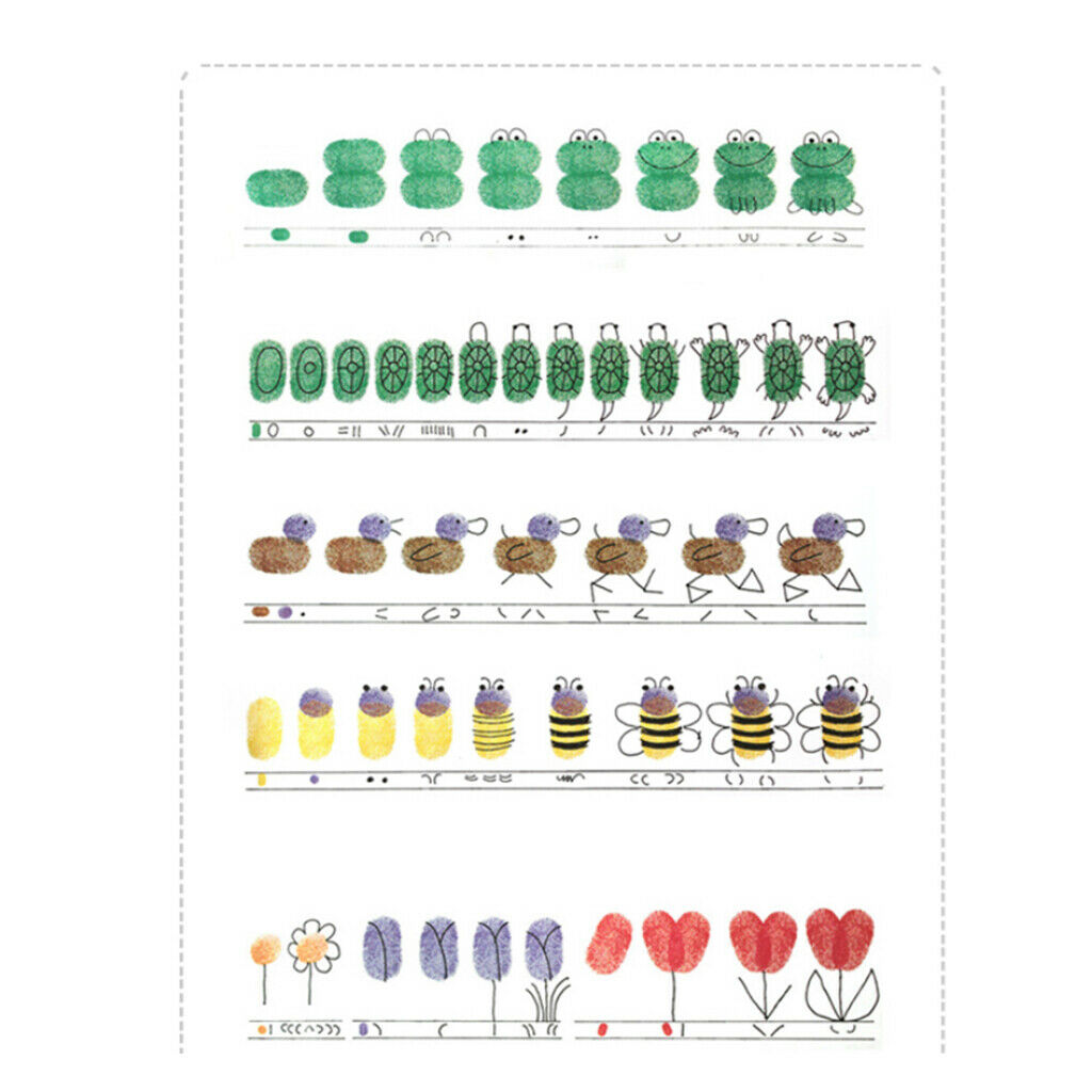 20 Color Fingerprint Ink Pad Kids Playing Kit Inkpad