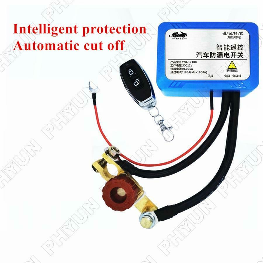 Car SUV Integrated Battery Cut Off Isolator Master Switches + Remote Control 12V