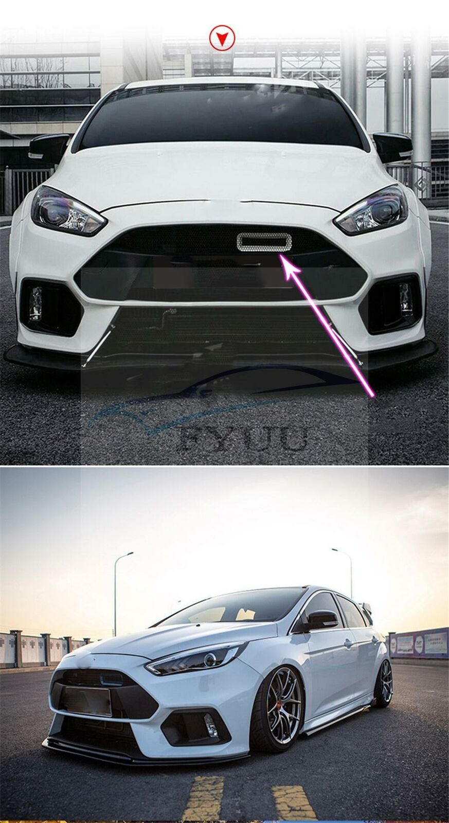 For Ford Focus 2015-2018 Hatchback Sedan Red Lip Air Intake Tuyere  Modification
