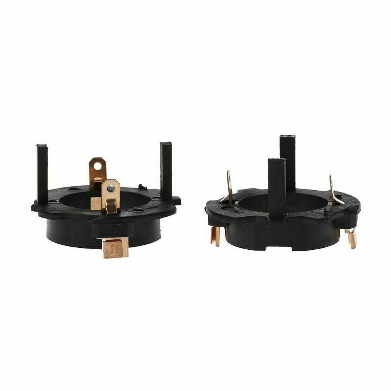 2Pcs Car Black Led H7 Headlight Bulbs Adapters Holders Base For Golf 5 Jetta MK5