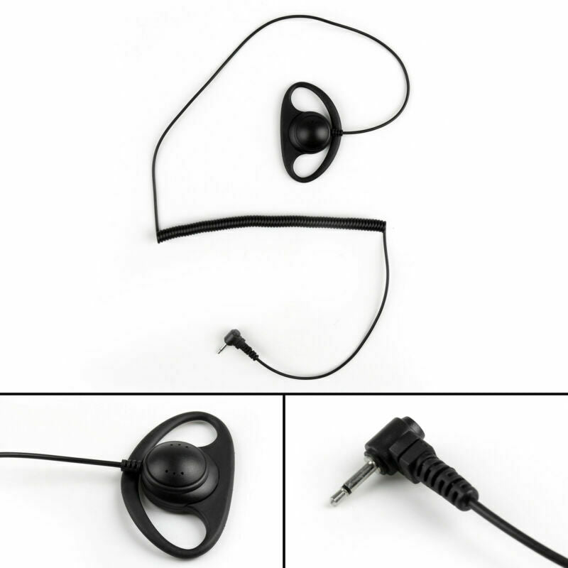 1x 2.5mm Listen Only Curve D-Shape Headset PTT For  T6200 T6220   AT2