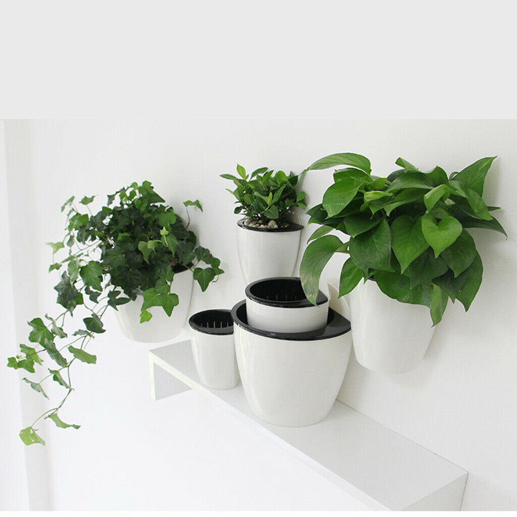 8x Durable Self-watering Wall Floating Flowerpot Planter for Home Garden