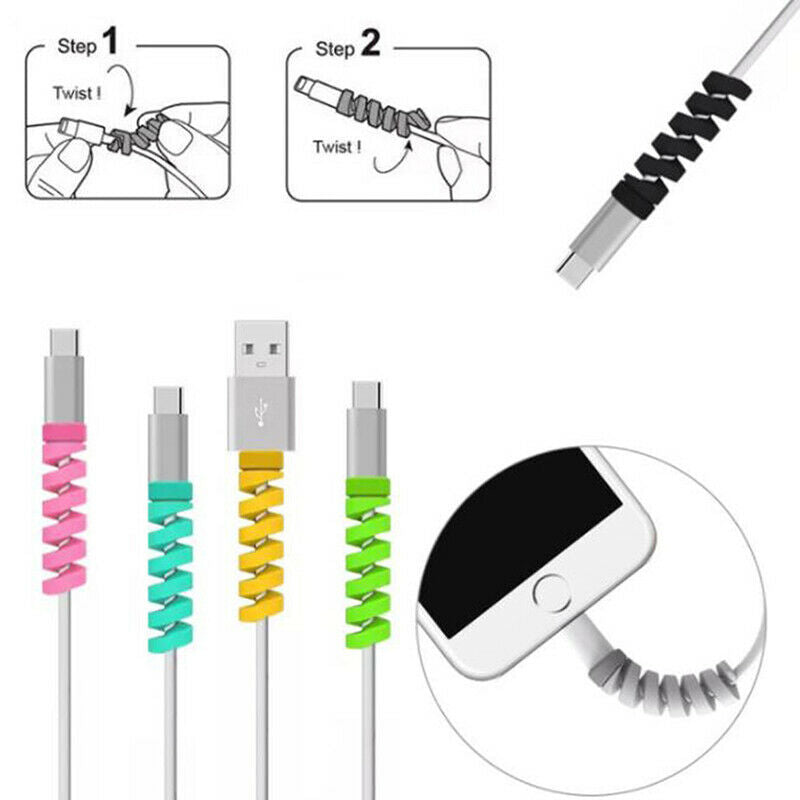 4Pcs Charging Cable Protector Saver Cover For USB Date Line Protective Sle i Tt