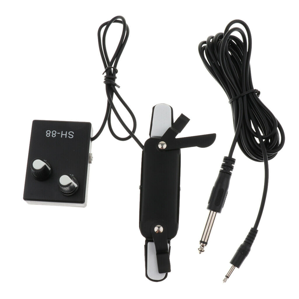 Acoustic Guitar Pickup Clip On Soundhole Transducer with Tone Volume Control