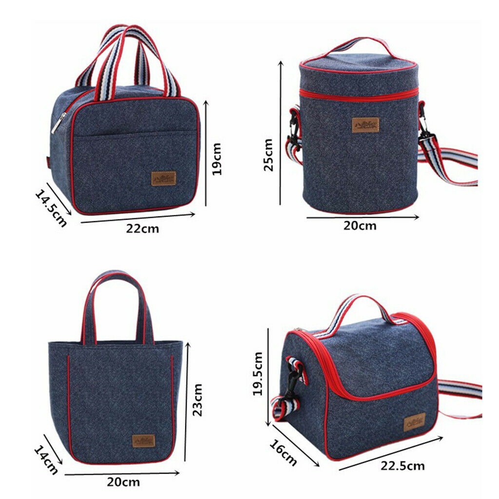 Portable Cooler Bag - Cooler Bag for Child Work Picnic - Dark Blue, #8 20x25cm
