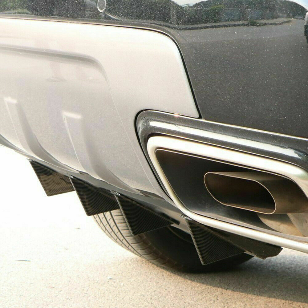 Universal Rear Bumper Diffuser Spoiler Splitter Shark Fin Trim Covers With Screw