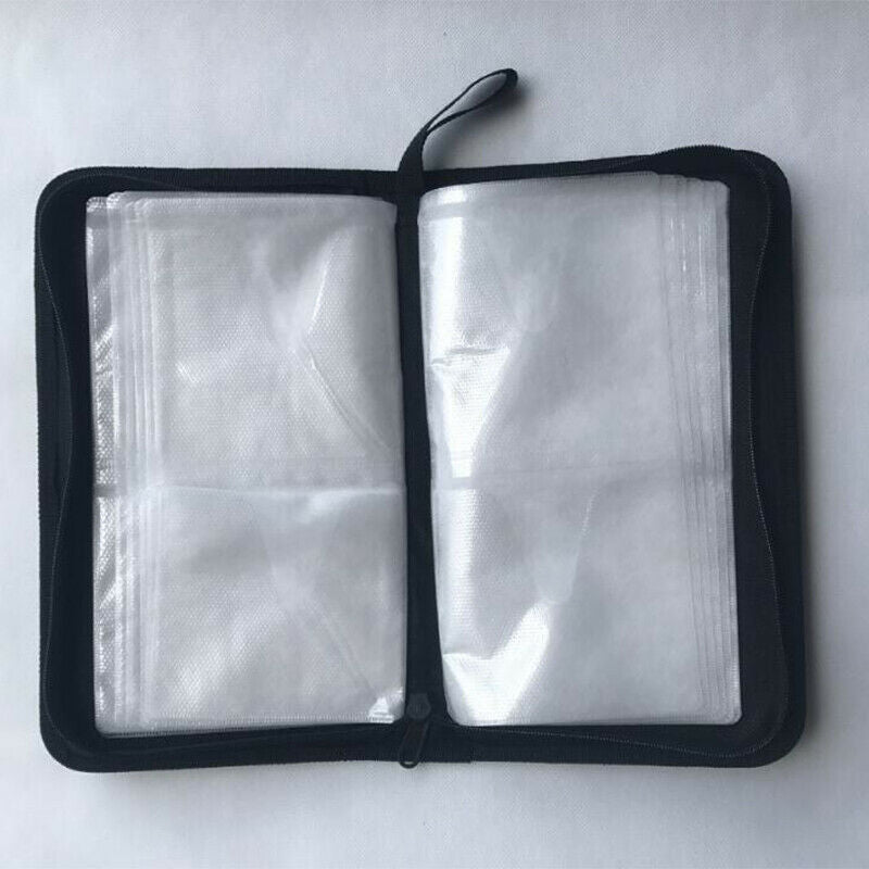 80 Sleeve DVD CD Discs Album Storage Bag Organizer Box Folder PU Leather HN US