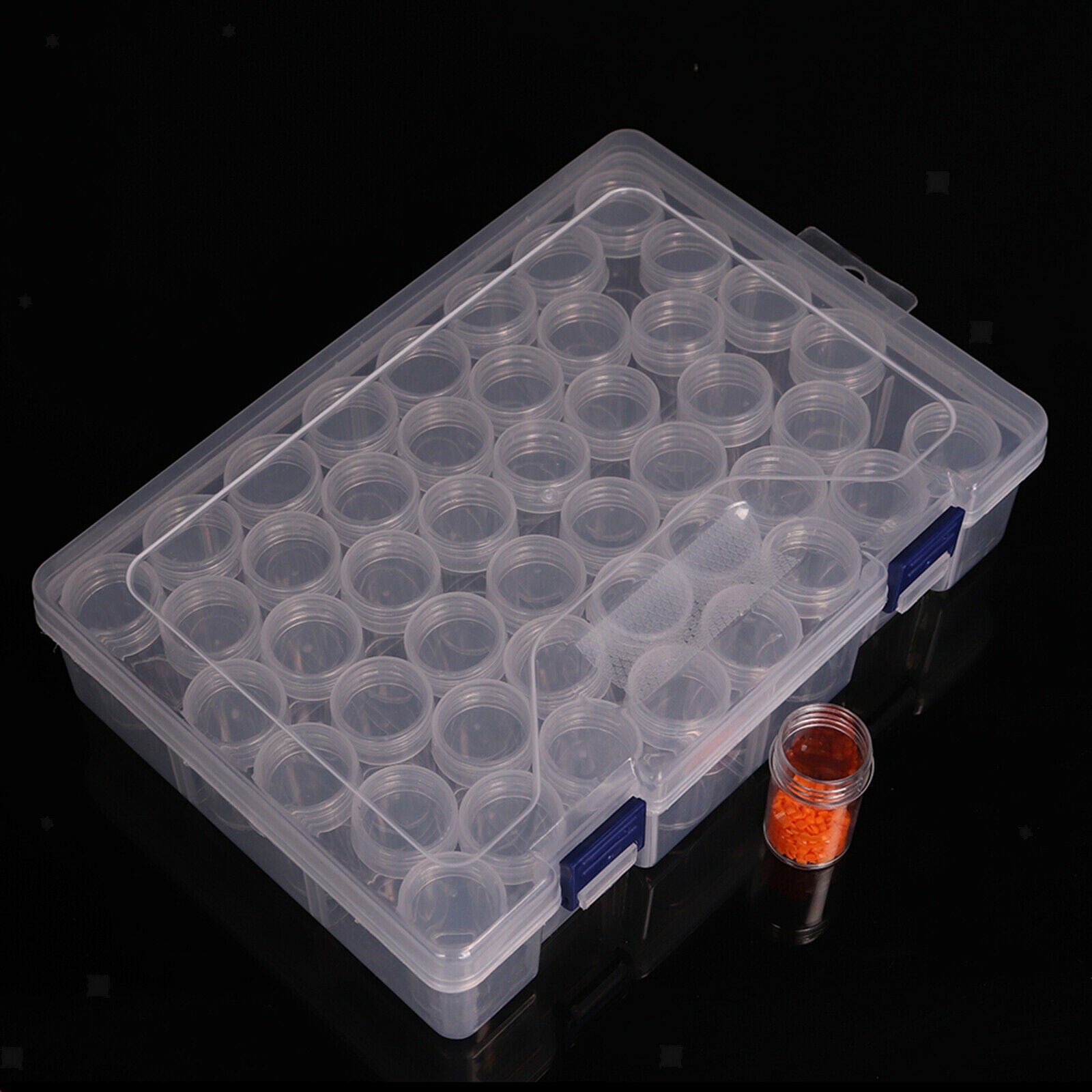Plastic Clear Jewelry Bead Organizer Box Storage Container Case Craft Tool Lot