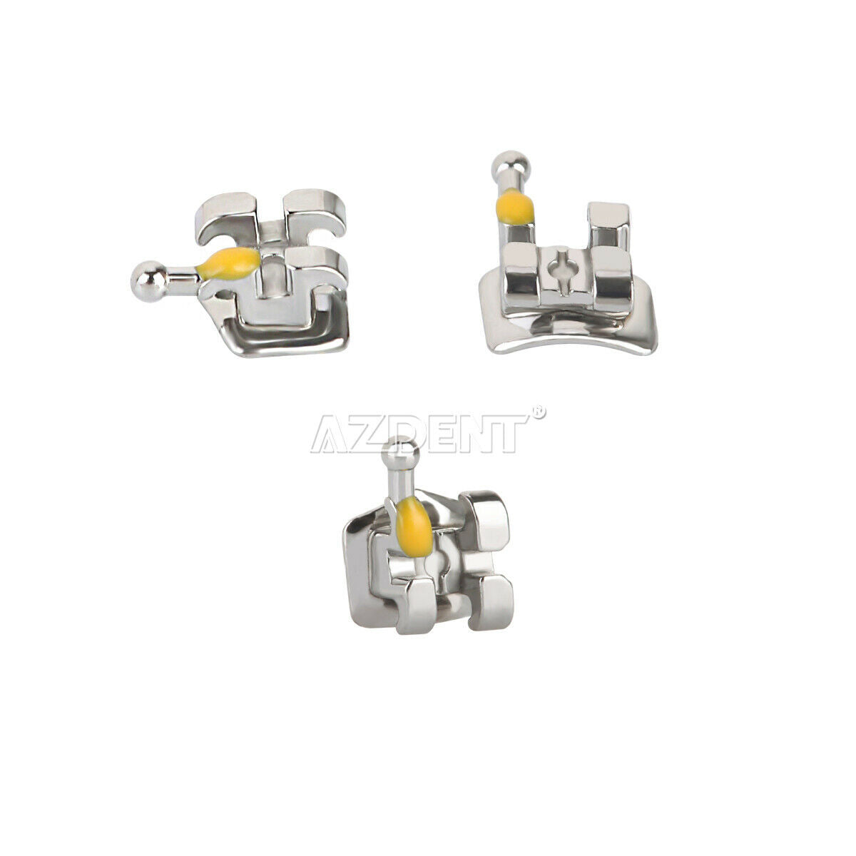 100 X Dental Orthodontic Metal Bracket Mini MBT Slot 022 Hooks 3 4 5 AZDENT
