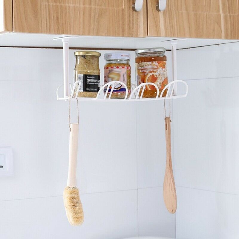 2 Pcs Under Table Storage Rack Cable Management Tray Table Bottom Socket HolF5P9
