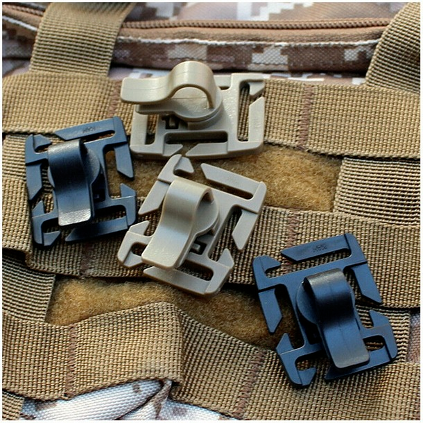 3PCS Tube Clip Gear Water Pipe Hose Clamp Backpack Molle Carabiner Buckle