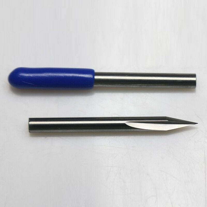 5Pcs 3mm 30 degree 0.3mm Tungsten Carbide Double Flutes Straight Engraving Bits