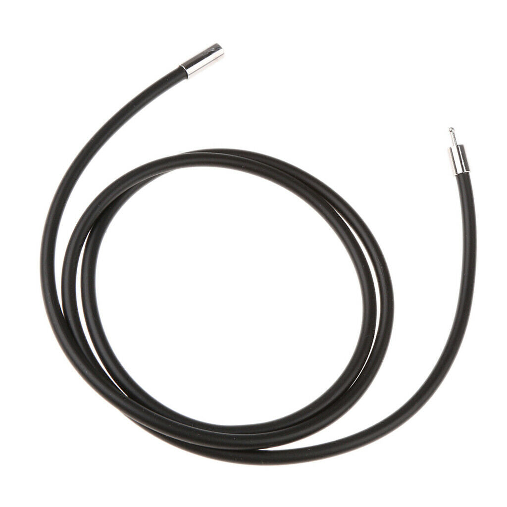3pcs 3mm Black Silicone Rubber Necklace Chain Cord for Men Women 20" 22'' 24"