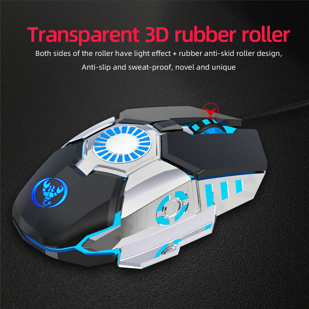Wired Gaming Mouse Gamer Programming Computer Gaming Mice For PC RGB Backlight