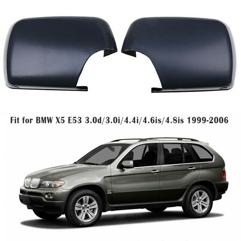 Pair Side Mirror Cover Caps Fits BMW X5 E53 3.0d/3.0i/4.4i/4.6is/4.8is 1999-2006