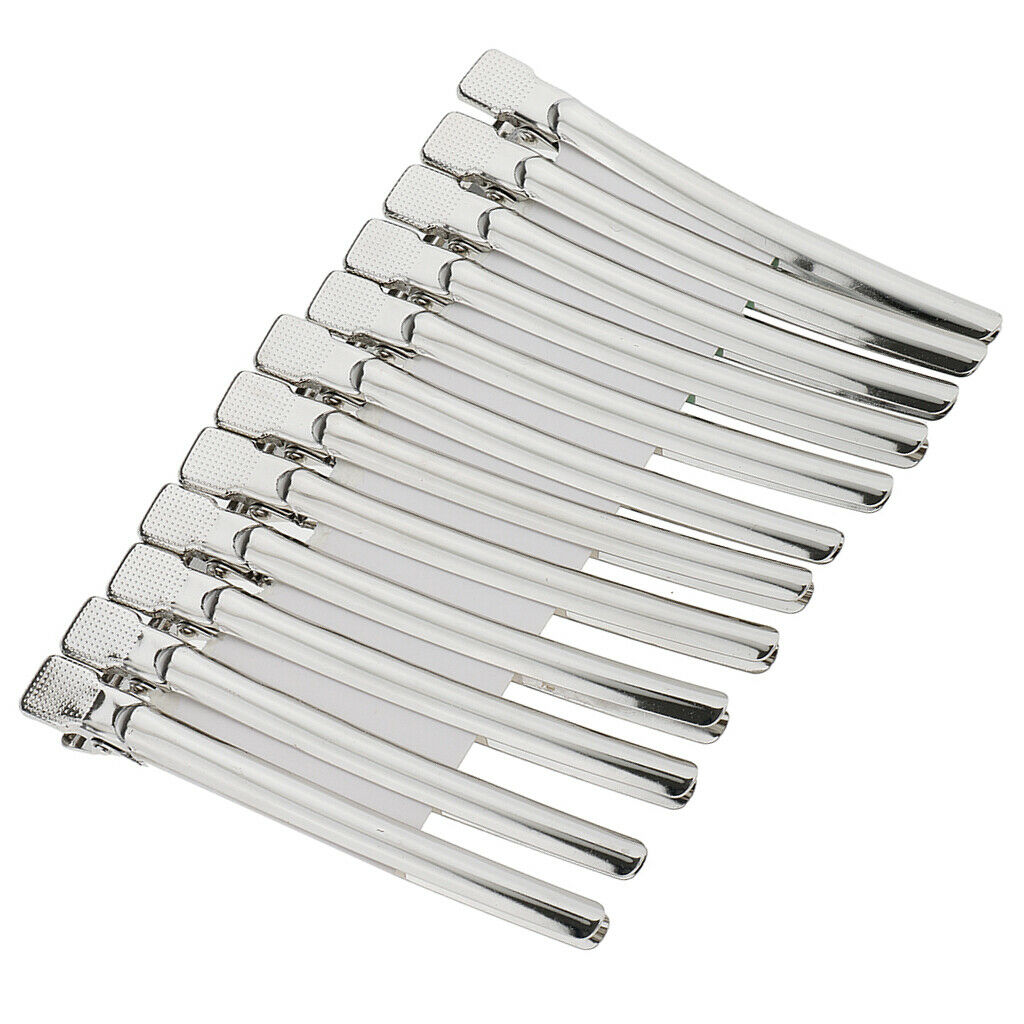 24 Pieces Hairdressing Sectioning Clamp Salon Hair Styling Clip Grip 2 Sizes
