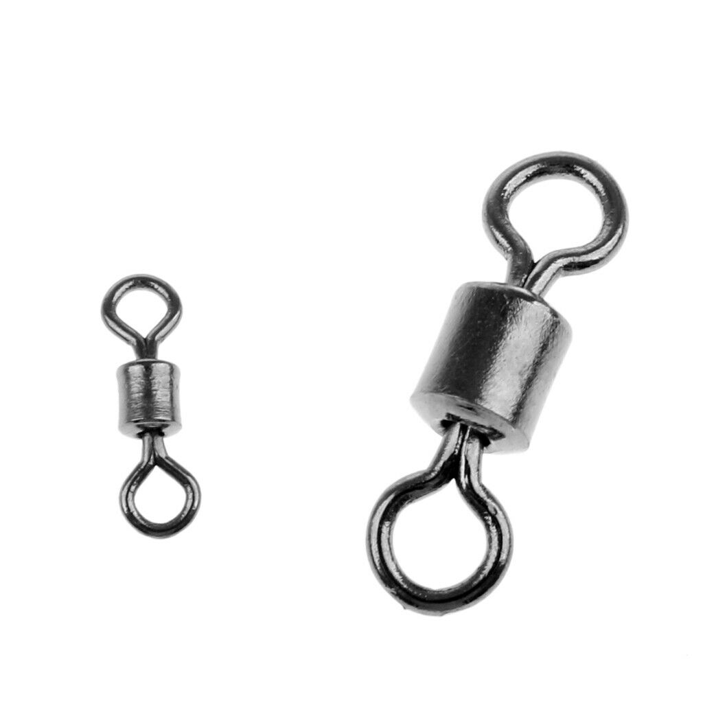 250Pcs Ball Bearing Stainless Steel Fishing Rolling Swivels Connectors