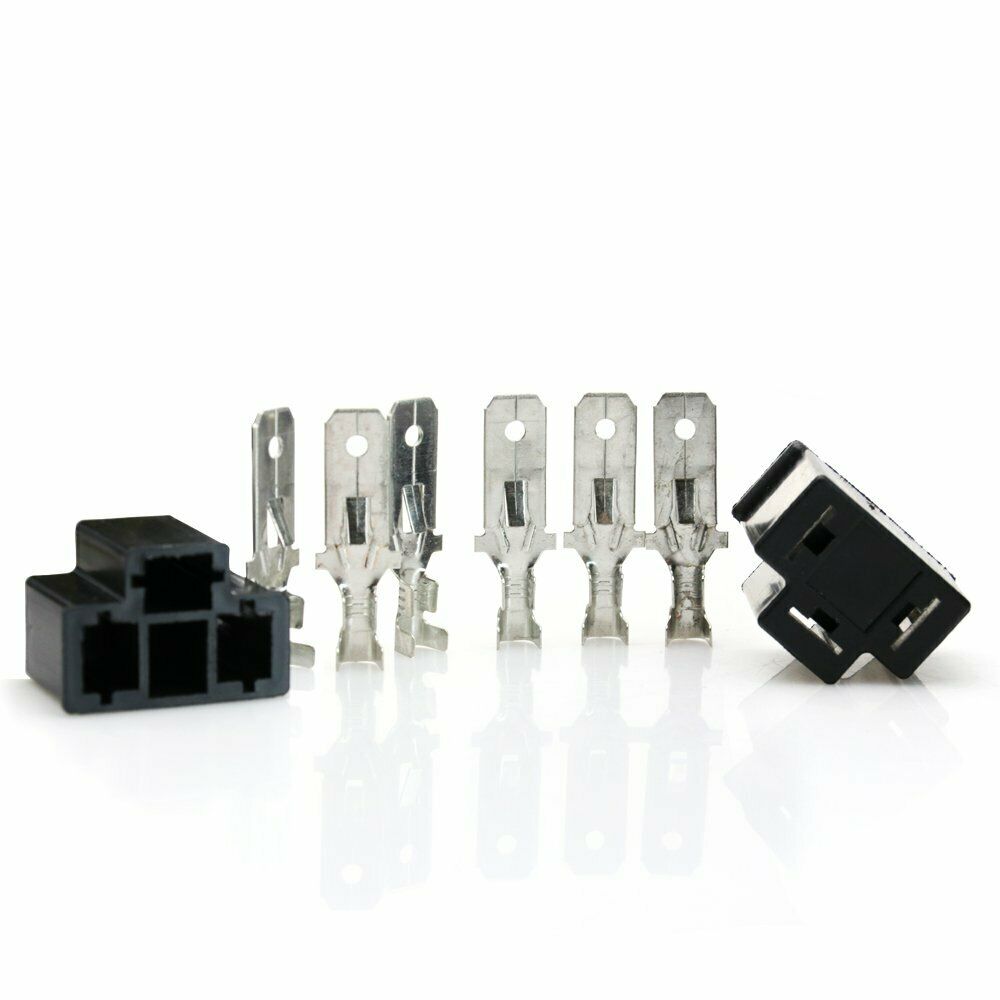 Pair HB2 H4 9003 Bulb Connector Male HID Bulb Socket Car Xenon Lamp Adapter Plug