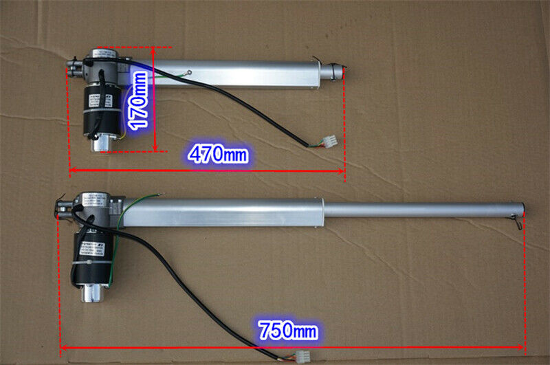DC 24V 55W Hall feedback electric push rod motor stroke 280mm massage lift motor