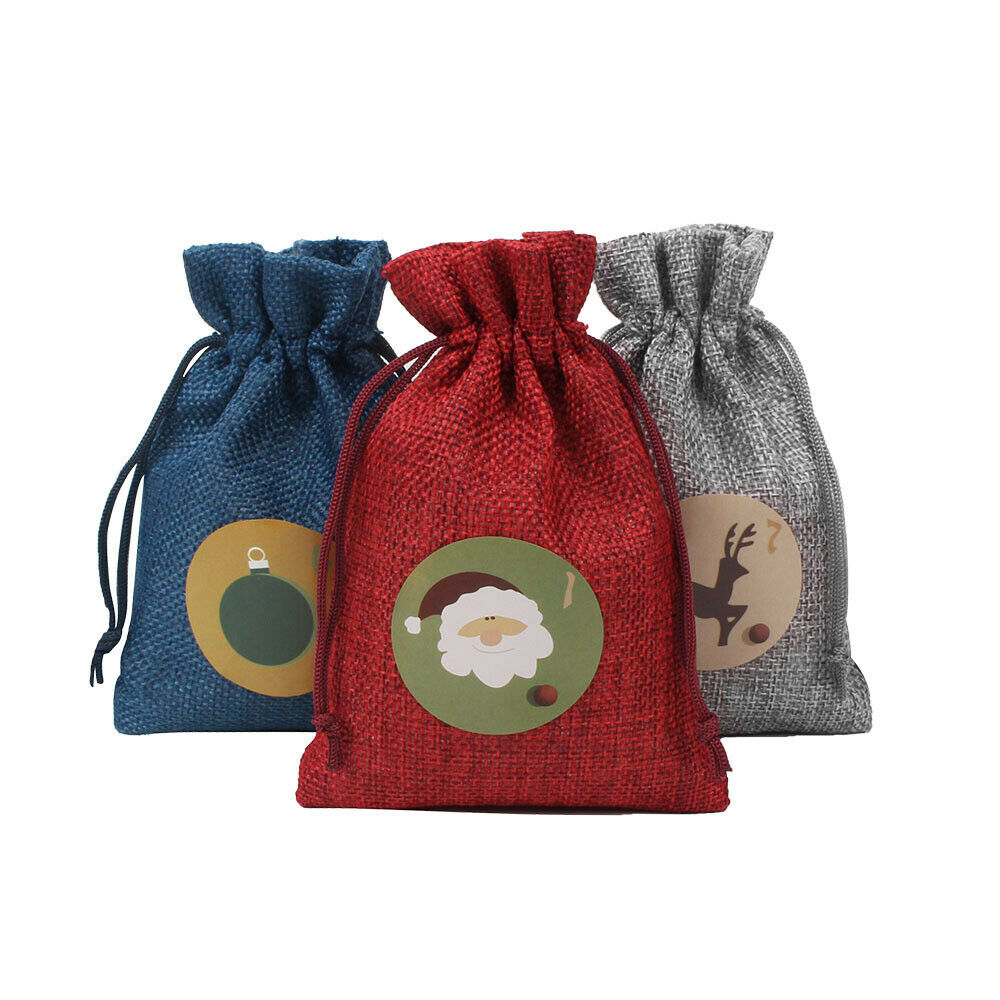 3-colors Christmas Gift Drawstring Pocket Suit Weddings Gift Bags Decorations