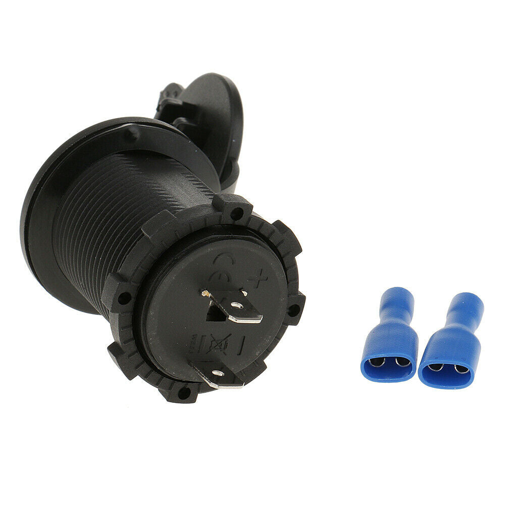 1XMotorcycle Car DC12V 4.2A Waterproof Dual USB Ports Charging Socket Outlet
