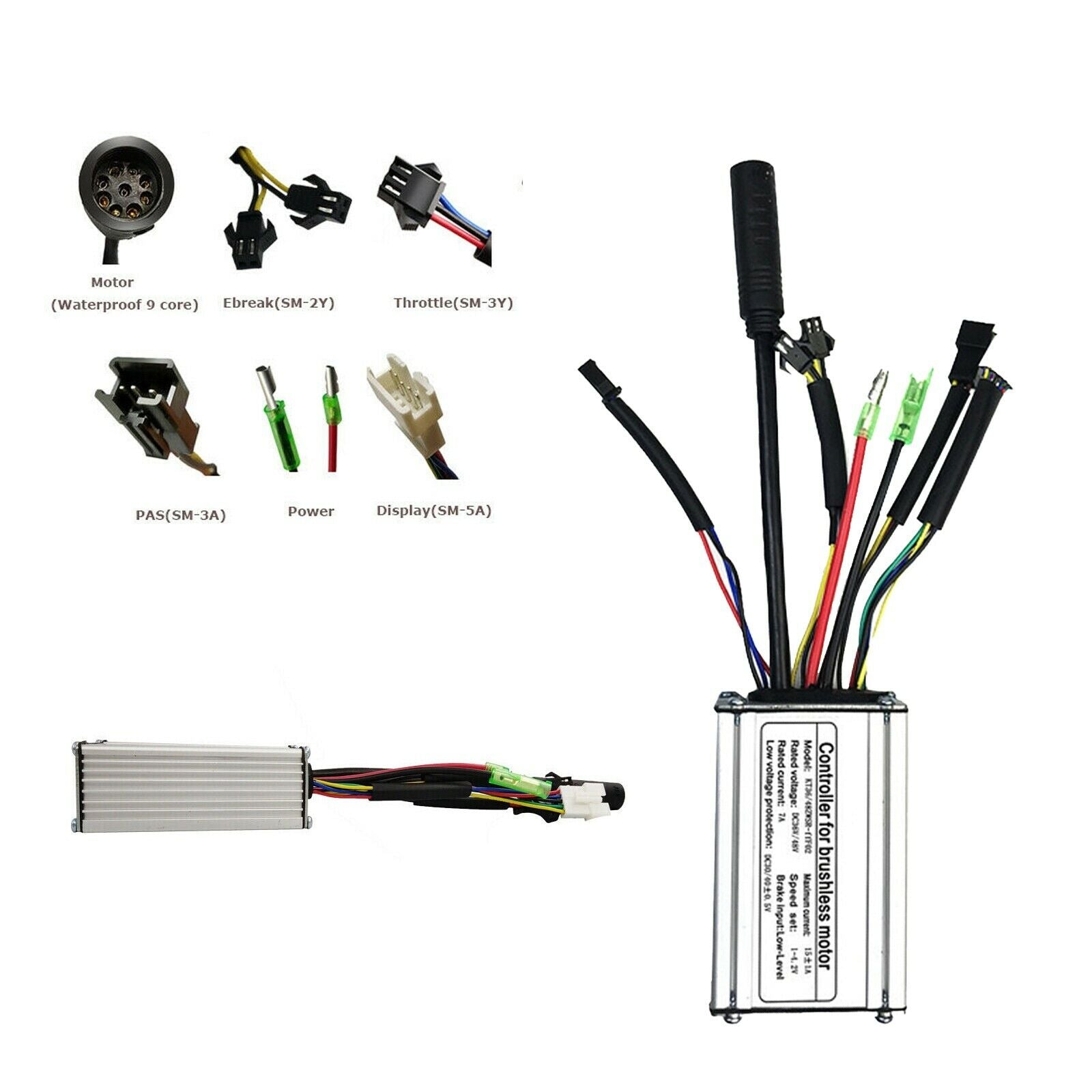 36V 48V 15A Controller For 250W 350W Brushless Motor Ebike Electric Bicycle