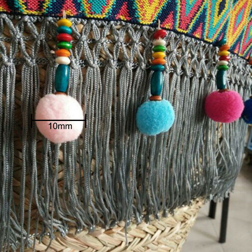 100X/Pack Mini Wool Felt Balls 1cm Handmade Random Colours Pom Pompom Ball