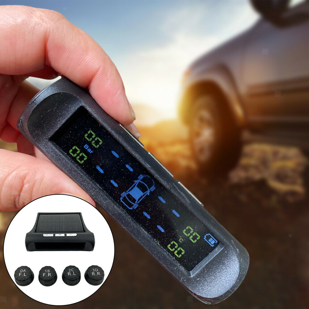 Car Battery Powered Tire Pressure Monitoring System + 4 External Sensor Kit