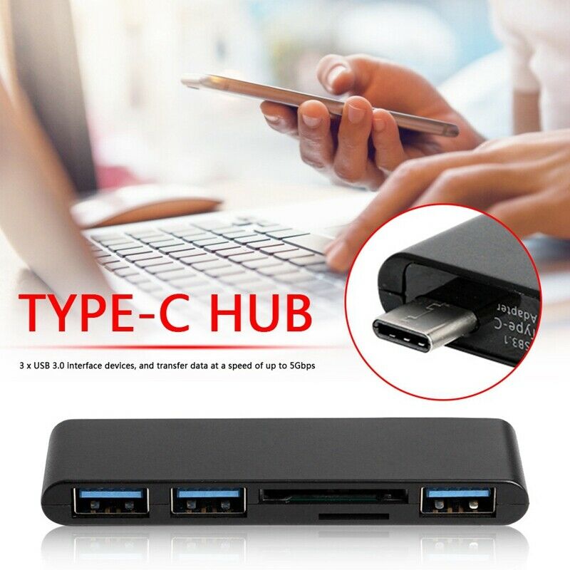 3 USB 5 in 1 SD TF Converter Type-C to 3.0 Set HUB Adapter Laptop Phone for HoX4