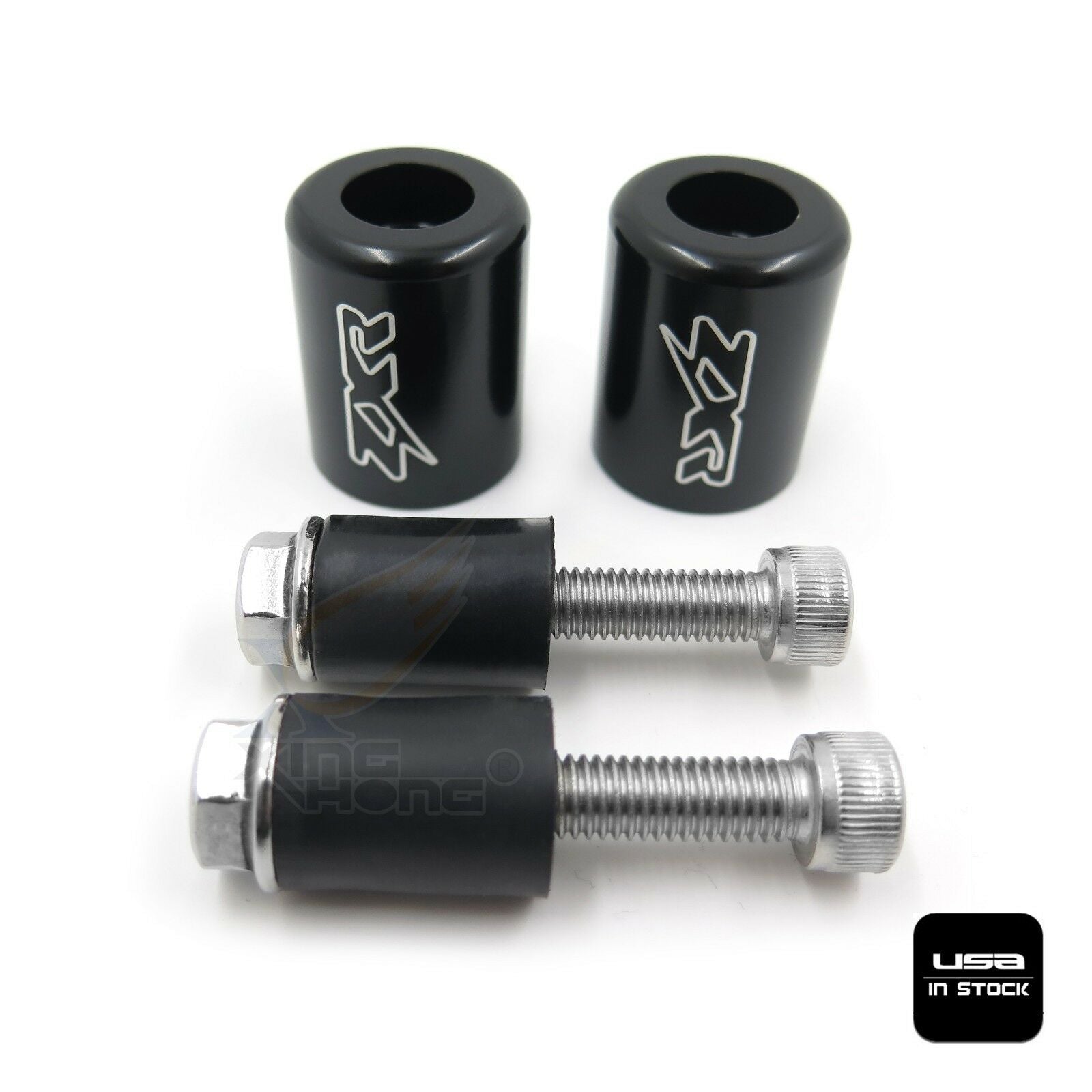 Black Bar Ends Rubber For 95-12 Kawasaki Ninja ZX6R/06-07 ZX10R/00-05 ZX12R