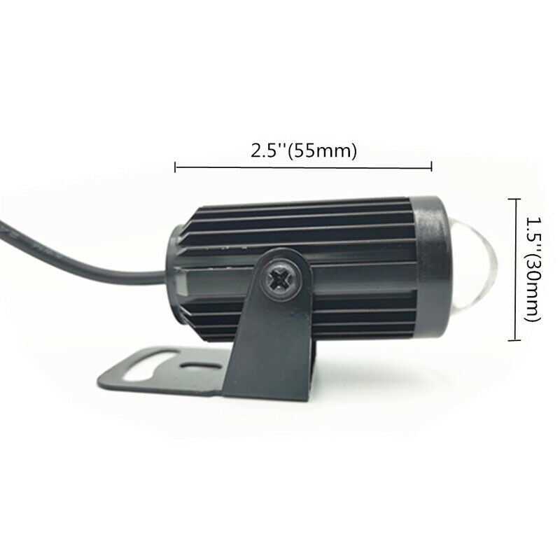 12/48V Motorcycle LED Driving Fog Lights Amber White 6000LMW 6000k for Truck ATV