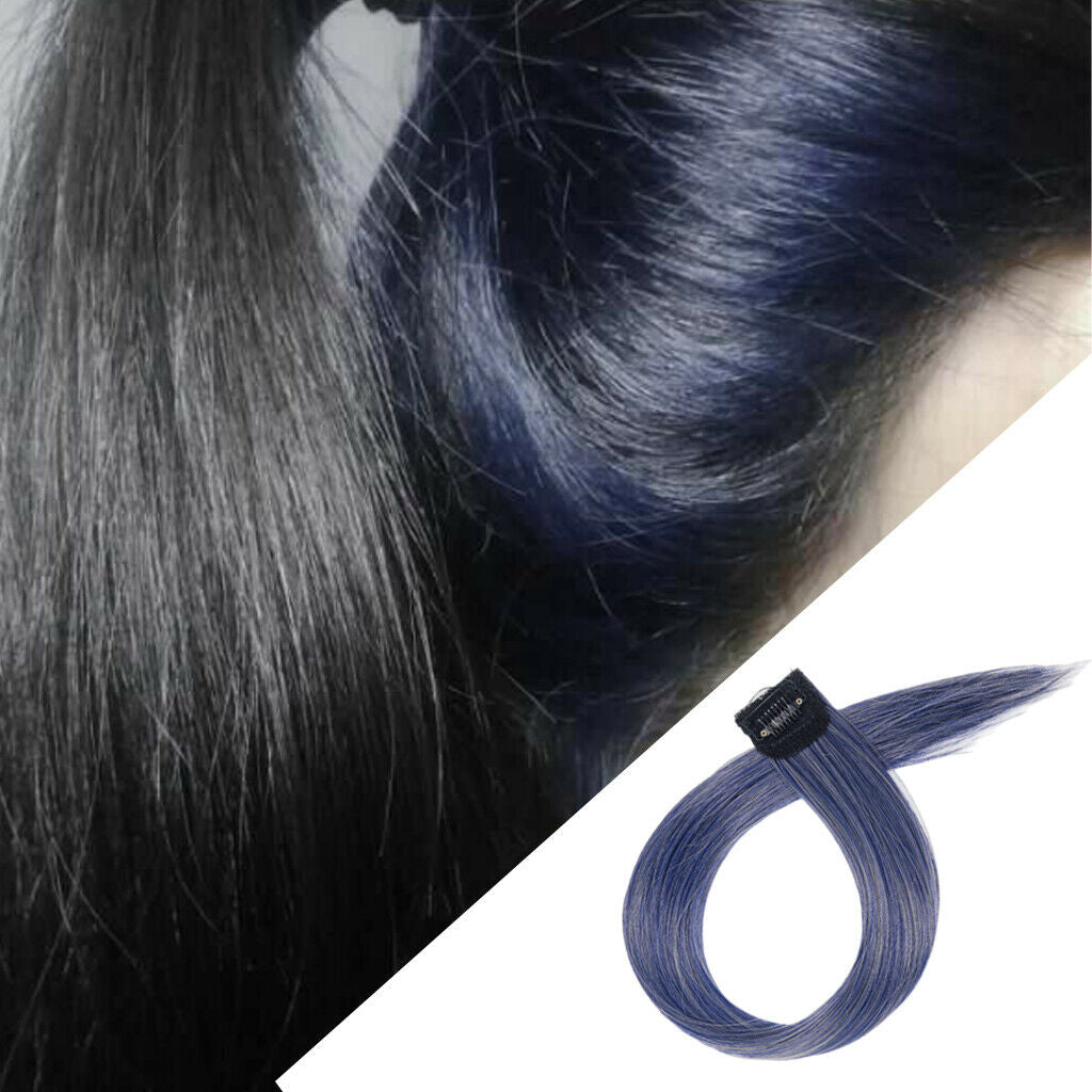 Natural Colorful Hair Piece Clip in Hair Extensions Multiple Color Set G