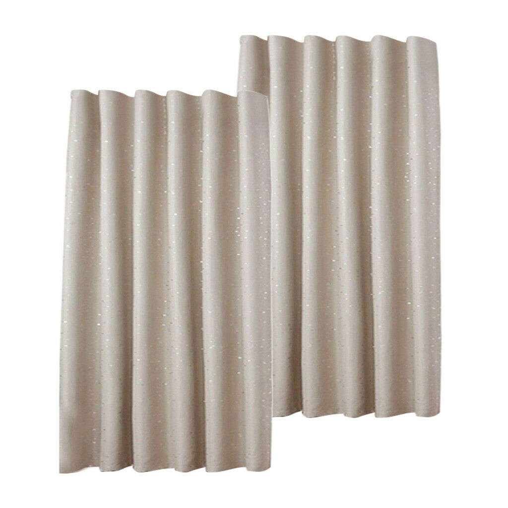 2pcs 100x130cm Modern Blackout Curtains Short Darkening Drapes for Bedroom