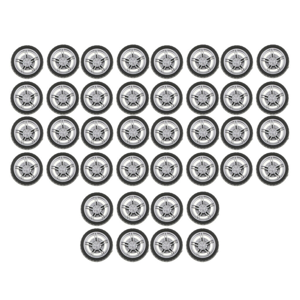 4 Pieces 1.57 Inch 5-Spoke RC Car Soft Rubber Tyres for RC Drift Car DIY