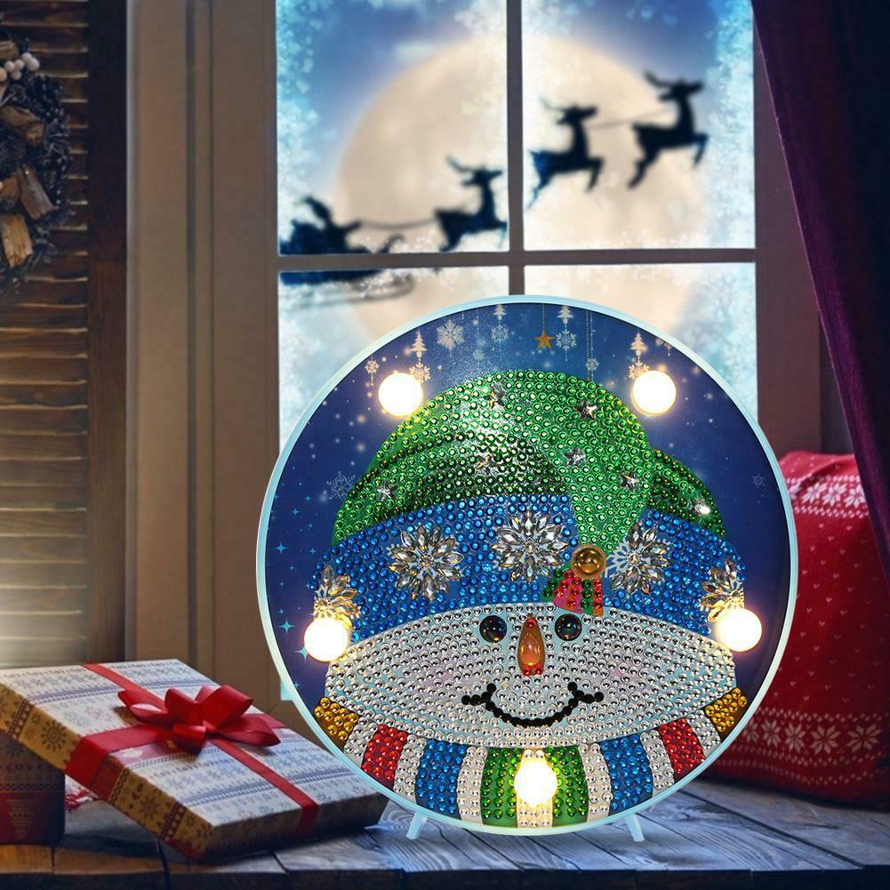 DIY LED Special Shaped Diamond Painting Cross Stitch Modeling Lamp Decor @