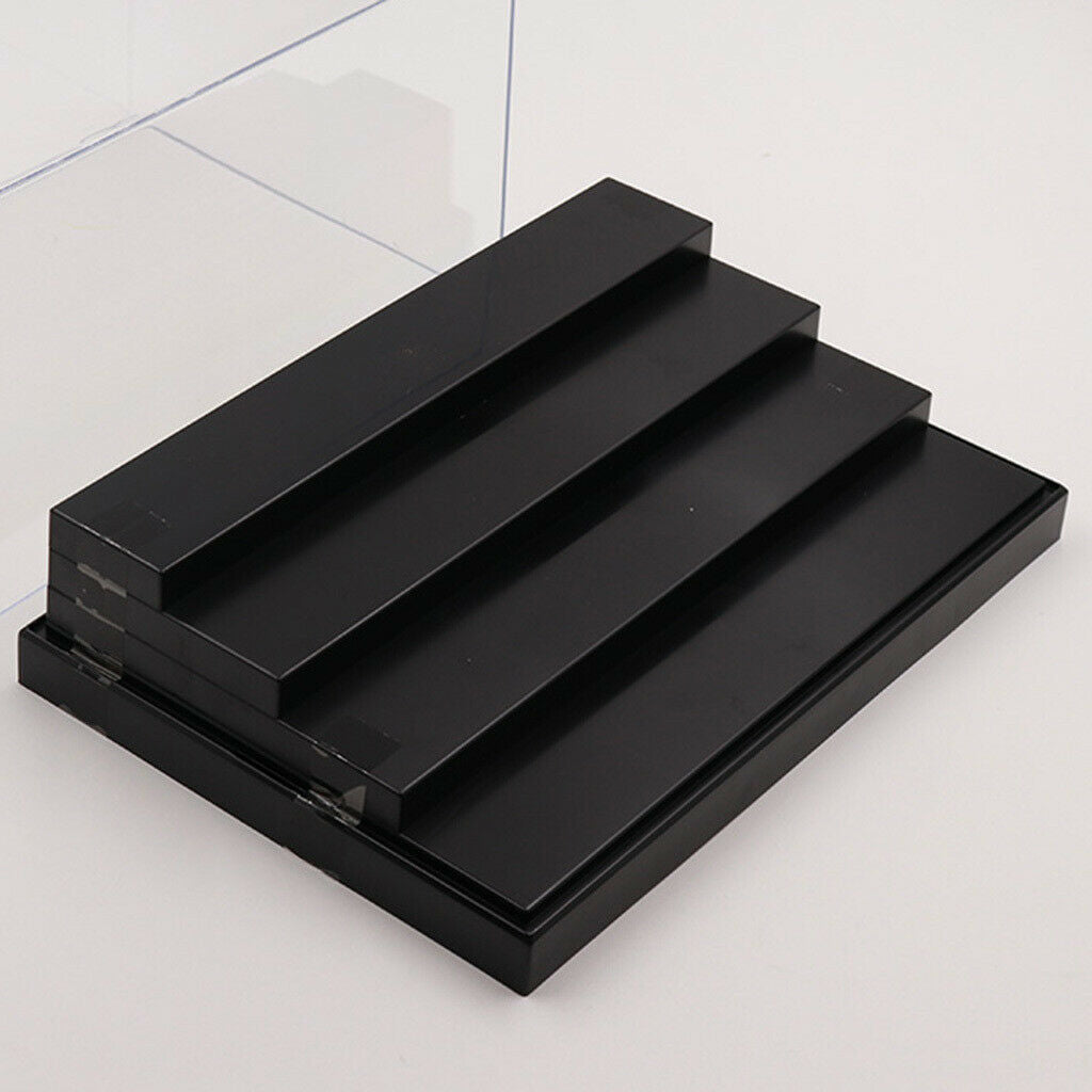Acrylic Anti-dust 4 Steps Show Case with Balck Base fit for Anime Figures