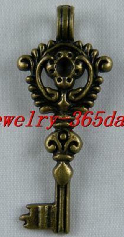 18pcs Bronze Color Nice Key Pendants 46.5x20x4mm 8513