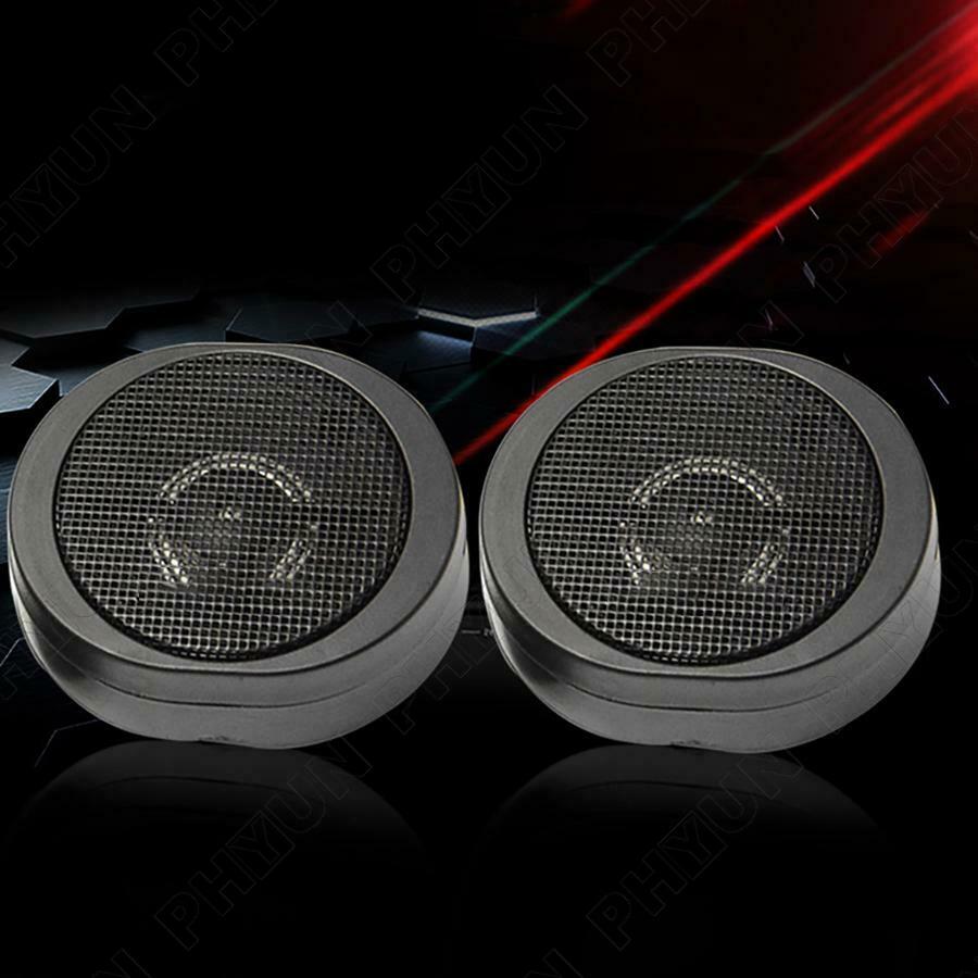 200W High Power Car Loud 3/4'' Dome Tweeter Speaker Systems Black Universal 2Pcs
