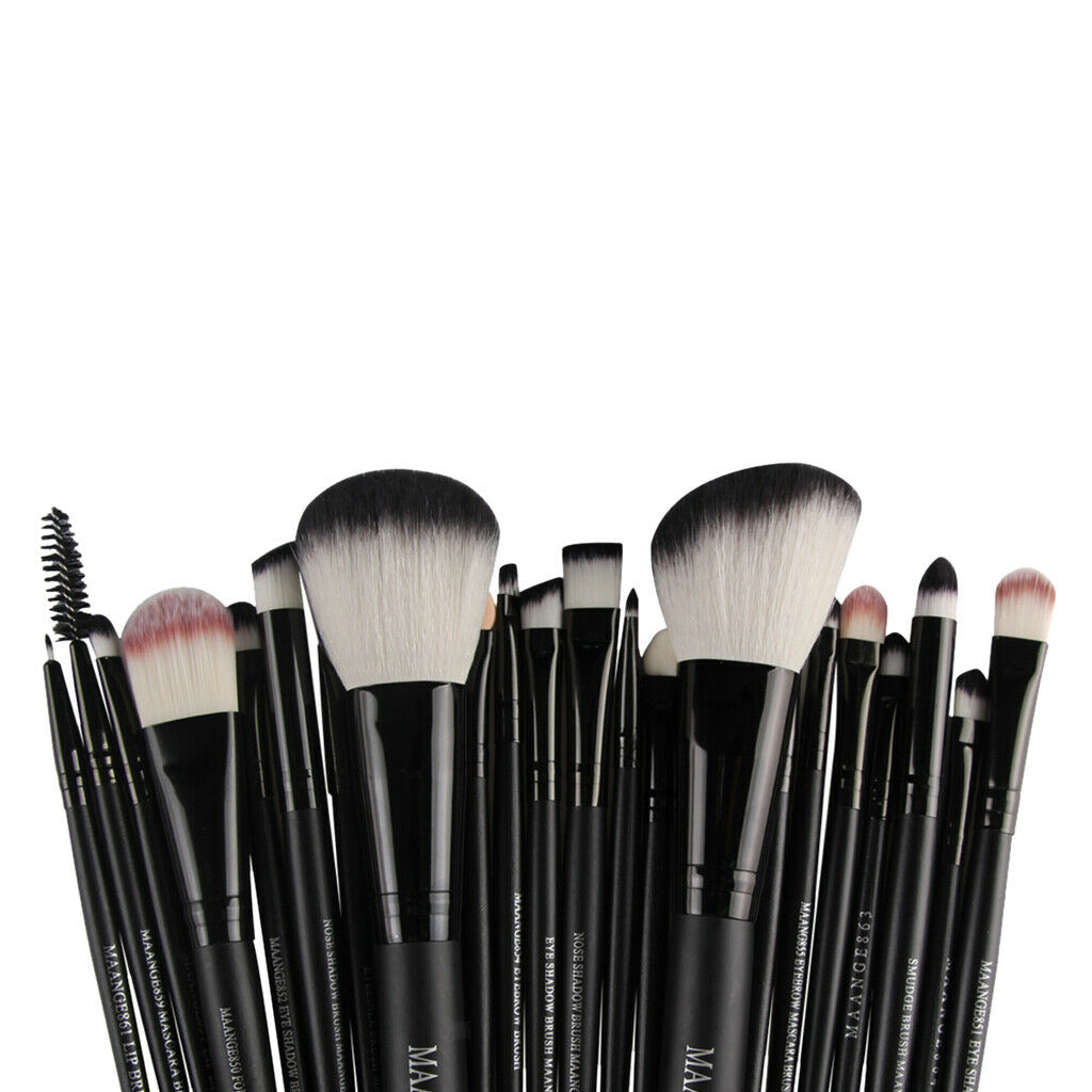 22 Pieces Professional Makeup Brush Foundation Eyeshadow Set Black