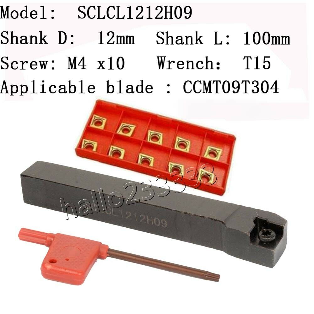 SCLCL1212H09 Lathe External Turning Tool Holder+ CCMT09T304 BP010 Turning insert