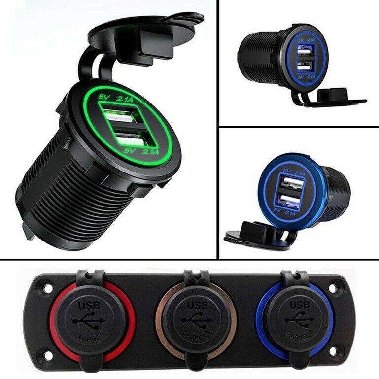 Car Charger Modified Dual USB Mobile Phone Car Fast Charging 12~24v Universal S