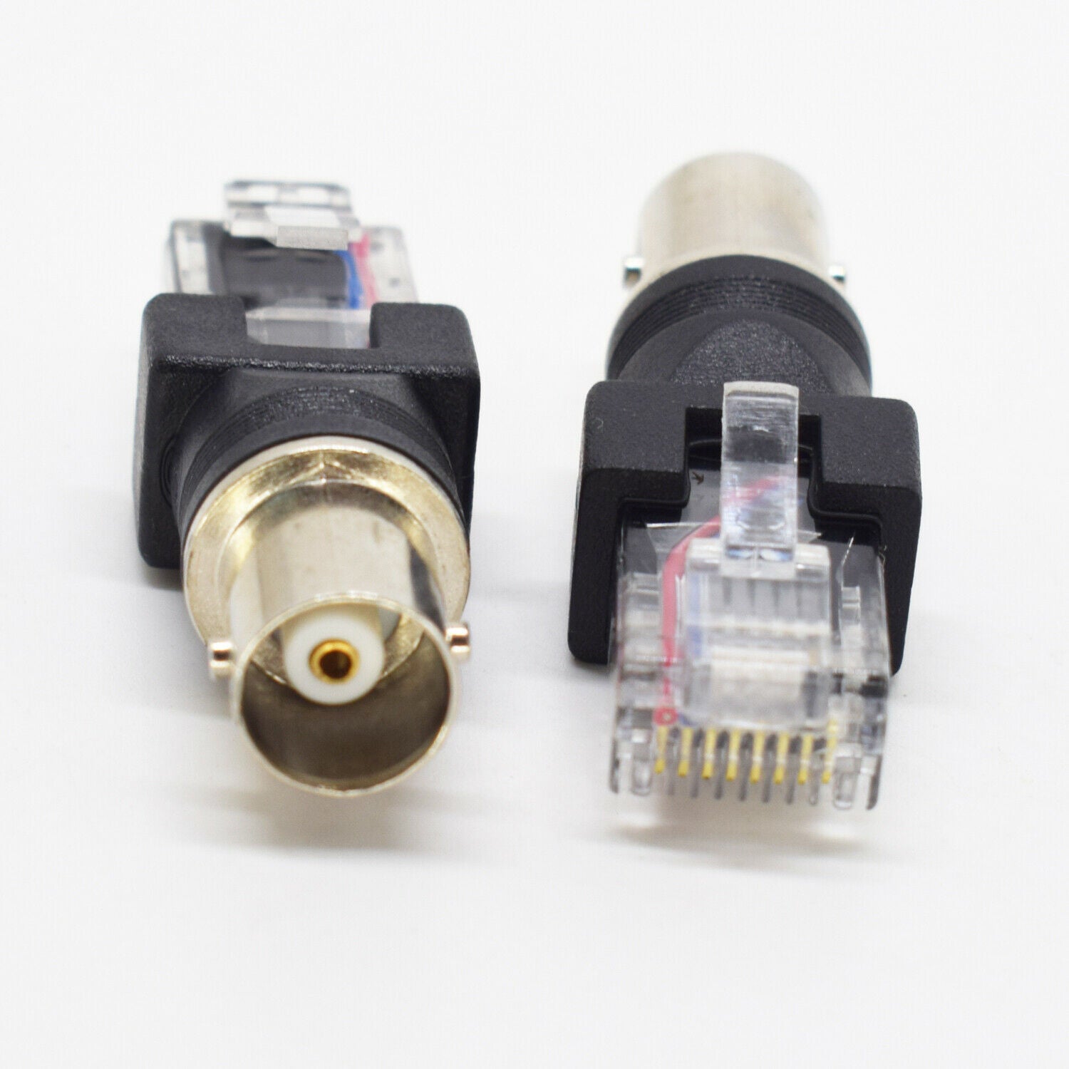 50pcs BNC Female to RJ45 Plug Adapter Coaxial Barrel Coupler Adapter Connector